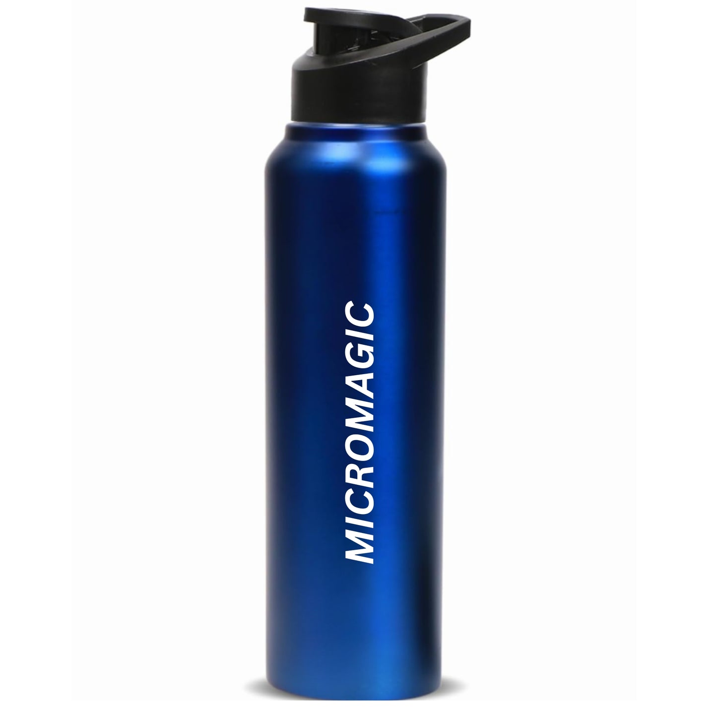 MicroMagic Stainless Steel 1 litre Water Bottle | Rust-Free, BPA-Free, Non-Toxic | Faster Cooling | Portable for Office, Gym, School & College – Black