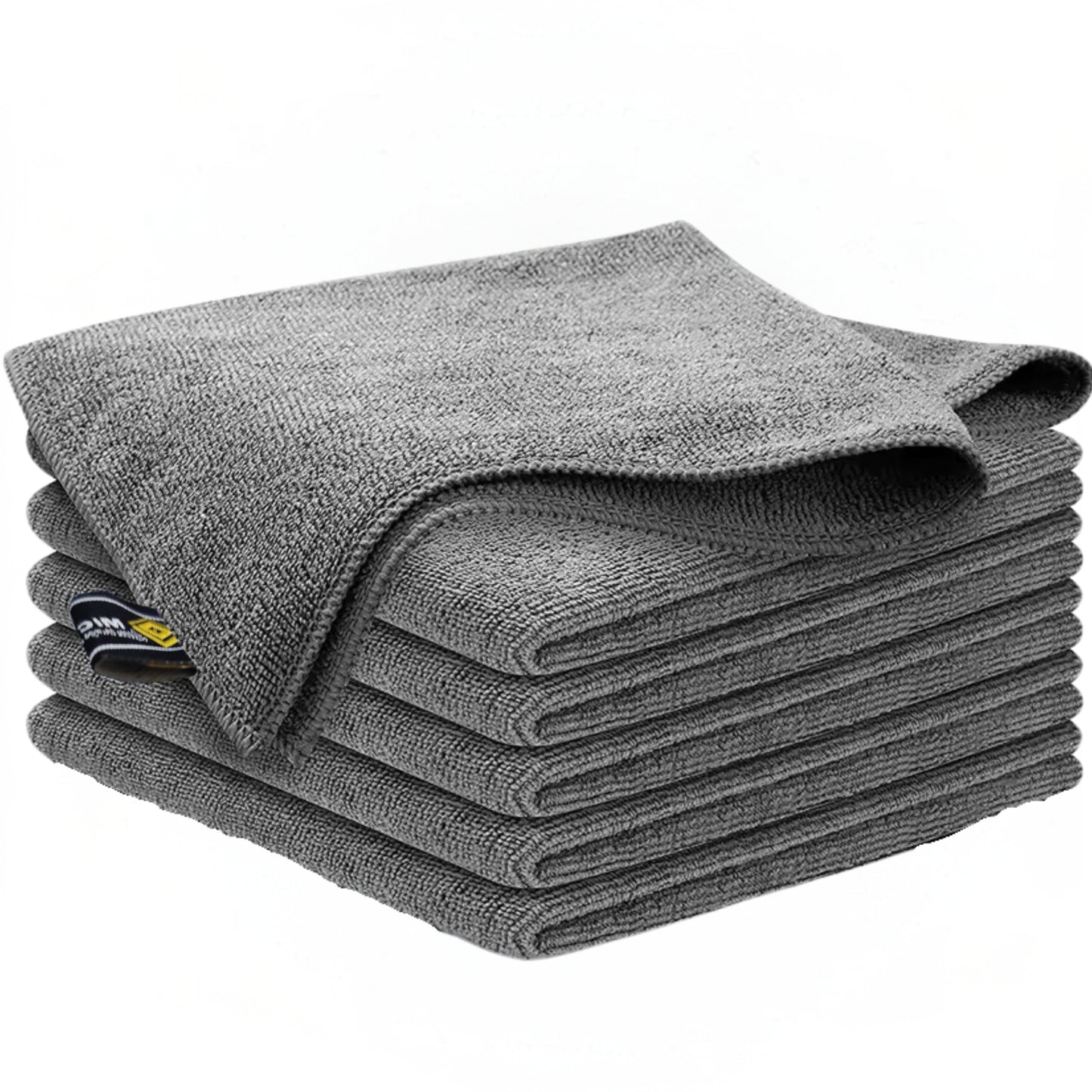 MICROMAGIC MULTIPURPOSE 350 GSM MICROFIBER CLOTH (GREY- 4 PIECES)