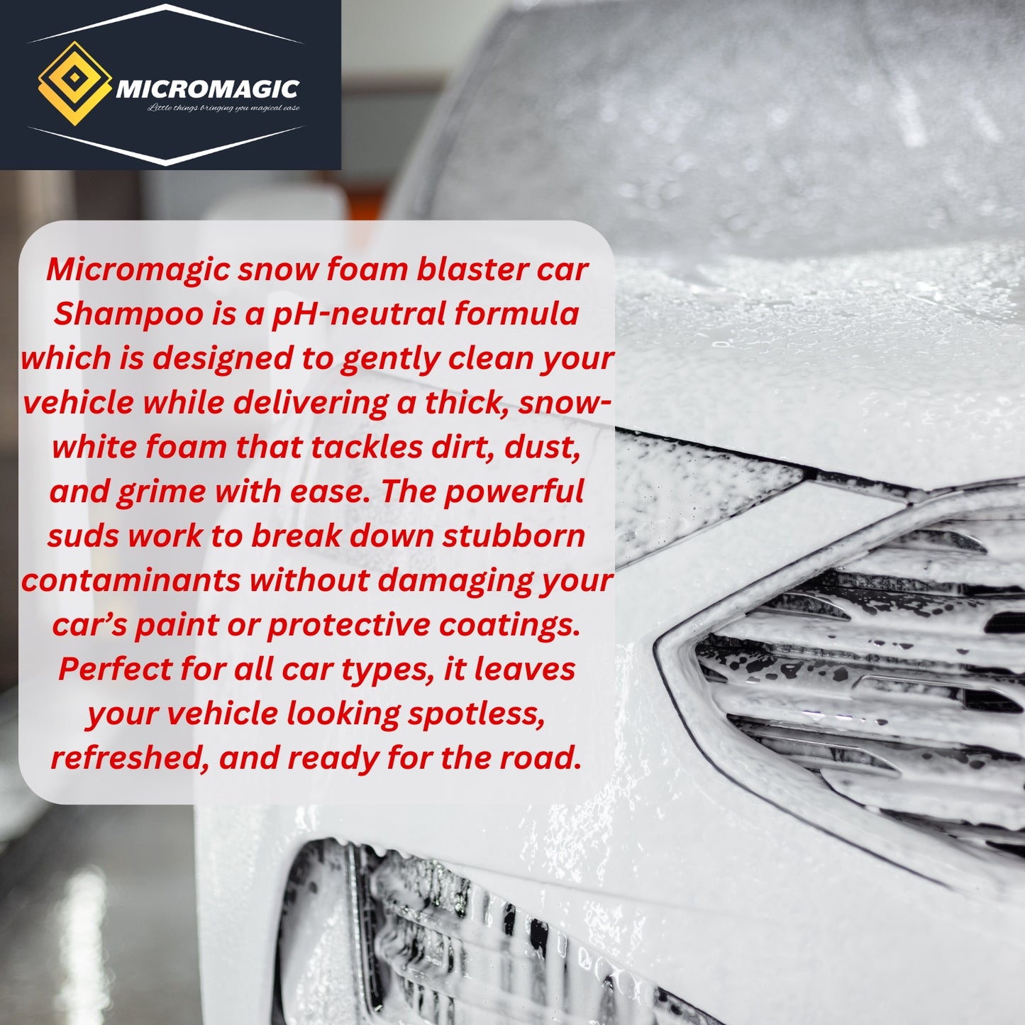 MICROMAGIC SNOW FOAM WASH CAR SHAMPOO (300ML)