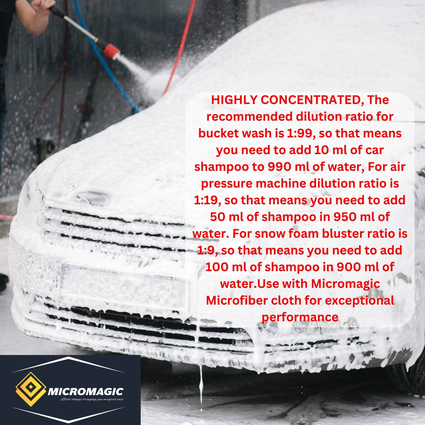 MICROMAGIC SNOW FOAM WASH CAR SHAMPOO (300ML)