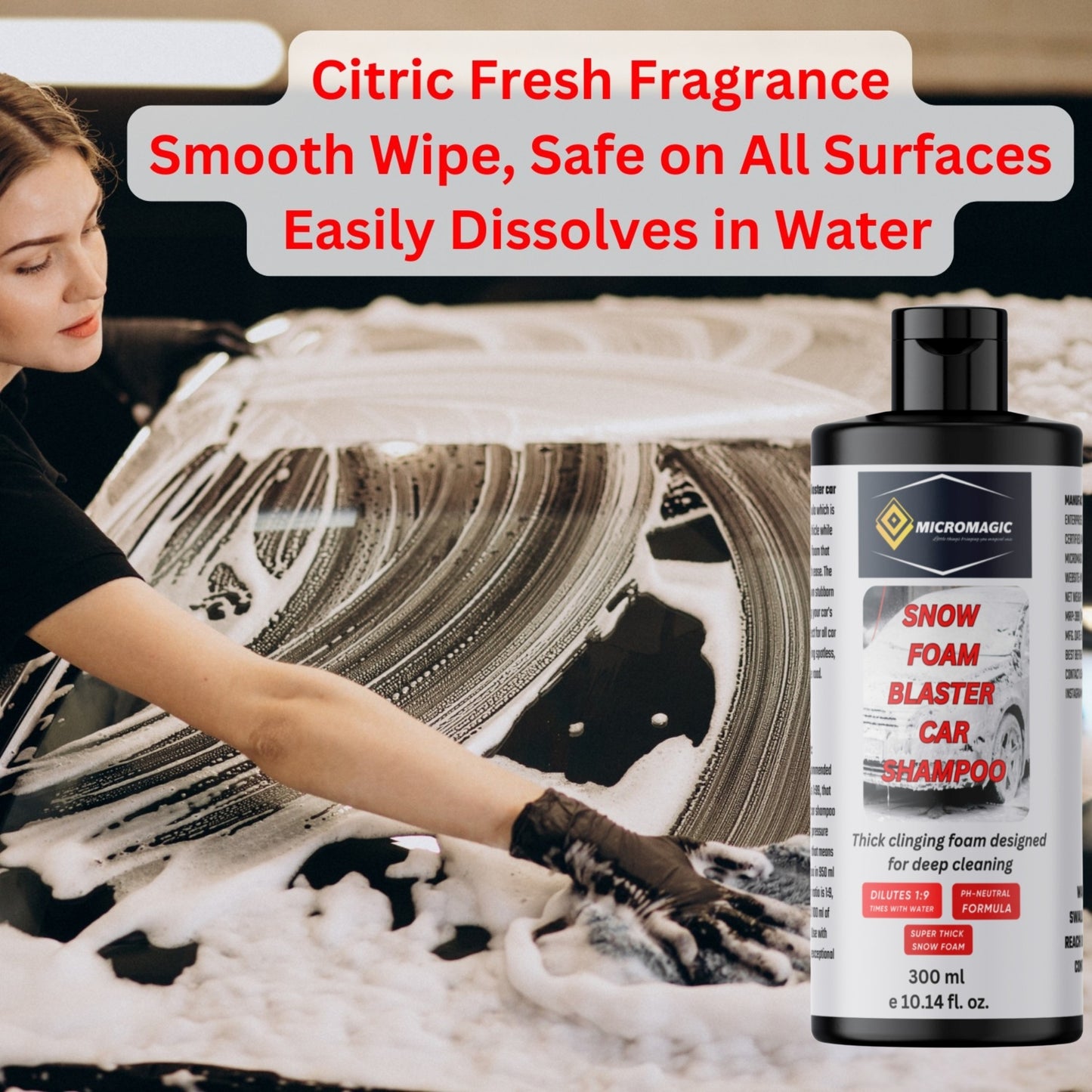 MICROMAGIC SNOW FOAM WASH CAR SHAMPOO (300ML)