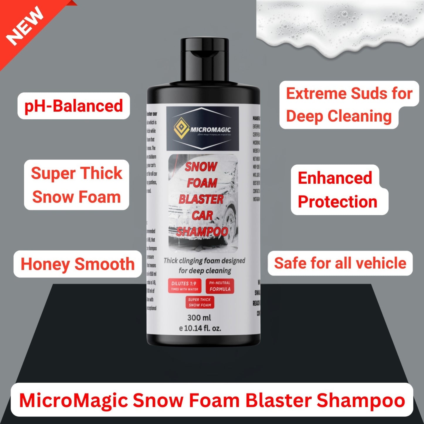 MICROMAGIC SNOW FOAM WASH CAR SHAMPOO (300ML)