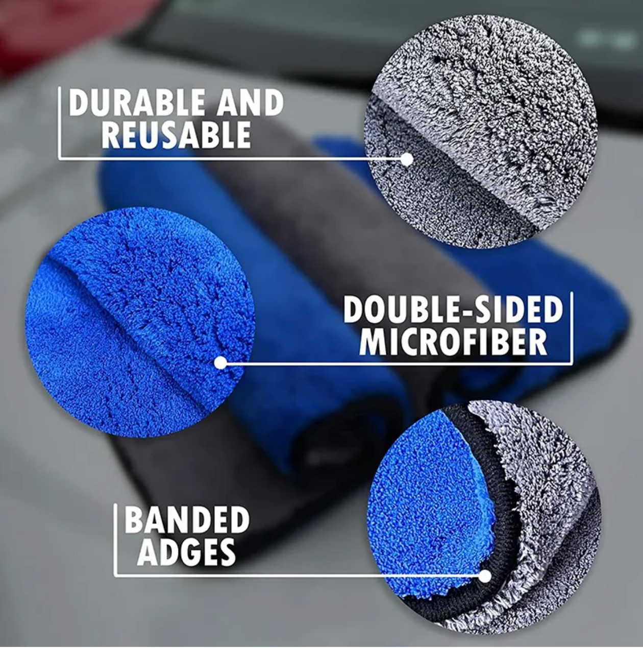 MICROMAGIC 850 GSM MICROFIBER CLOTH (2 PIECES)