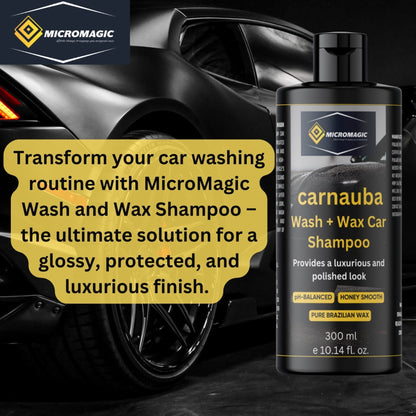 MICROMAGIC CARNAUBA CAR WASH AND WAX SHAMPOO (300ML)