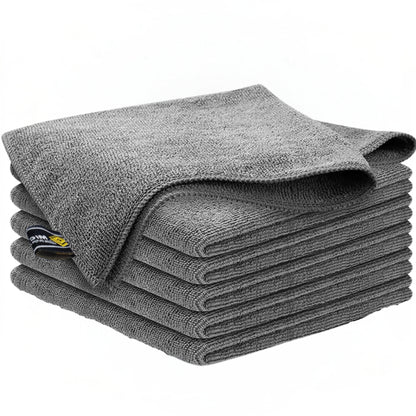 MICROMAGIC MULTIPURPOSE 350 GSM  MICROFIBER CLOTH (GREY- 4 PIECES)